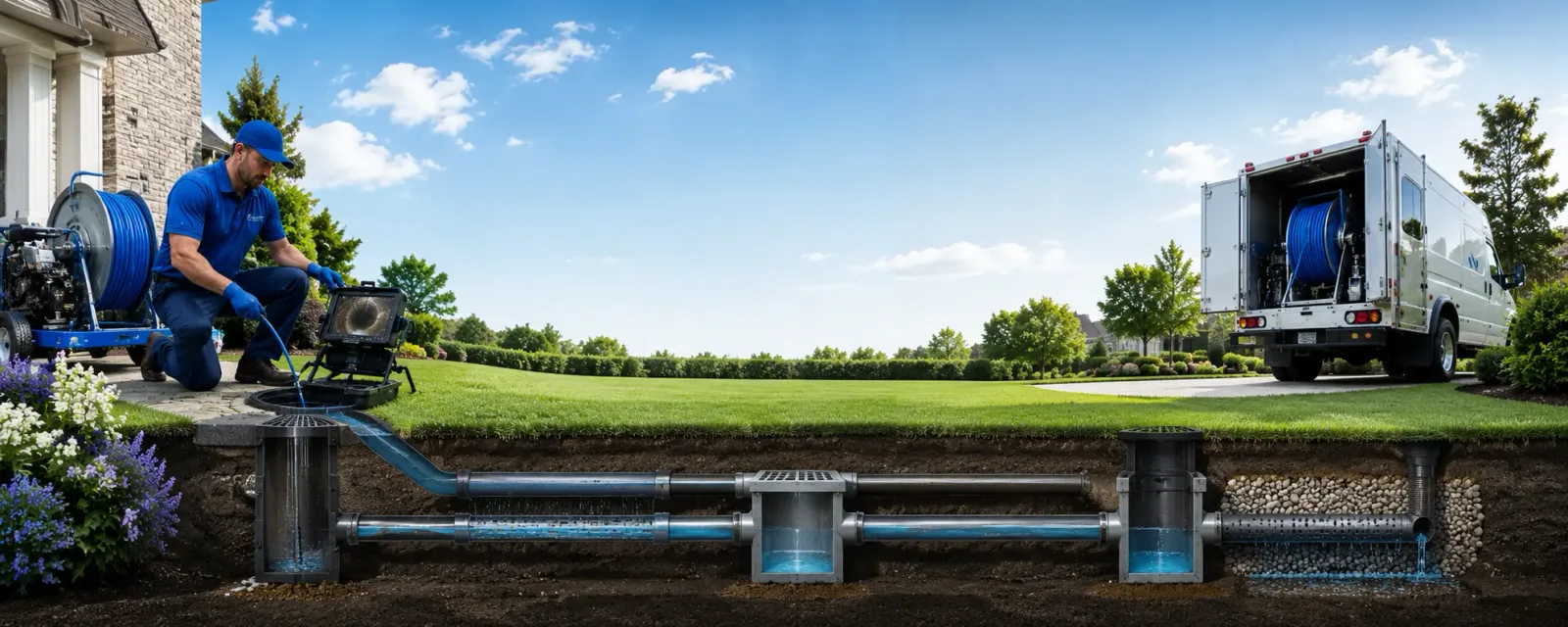 Outdoor drain cleaning information for Elmwood Park, NJ